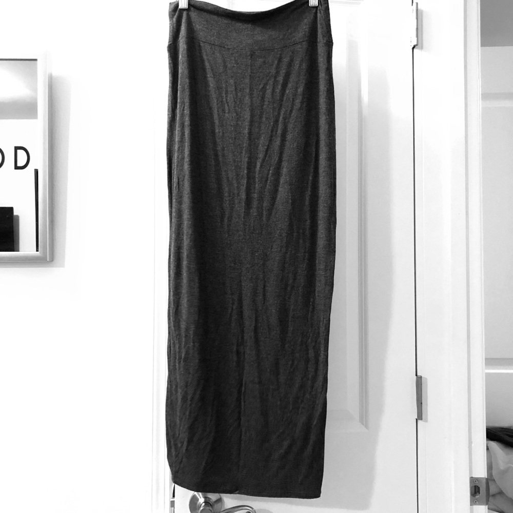 Grey Maxi Pencil/Tube Skirt Wuko Gals